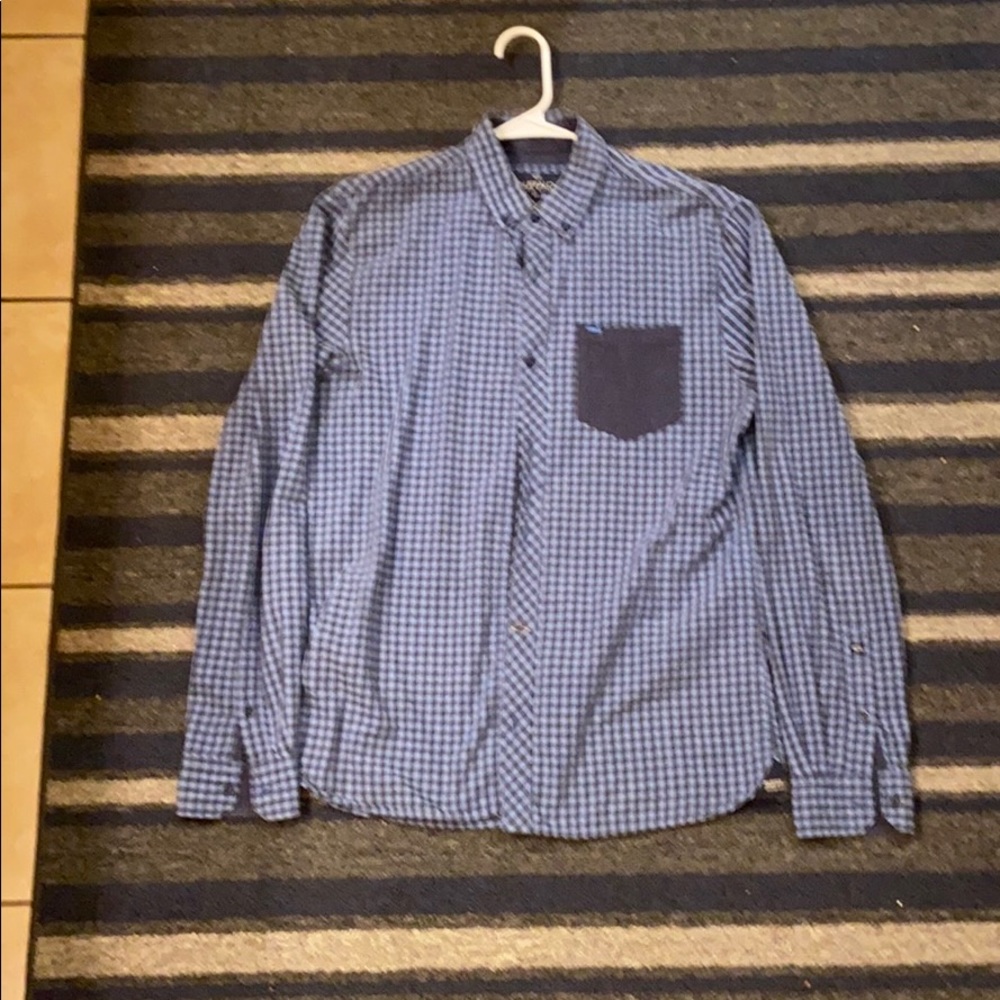 Buffalo Brand Slim Button Down Navy Gingham S